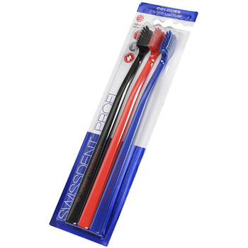 Colours Soft-Medium Set ( 3ks - černý, červený, modrý ) - Sada zubních kartáčků